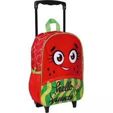 Mochila Infantil Melancia Divertida Rodinha Tam M Sestini