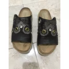 Sandalias Negras De Mujer Viamo Talle 39 (leer)