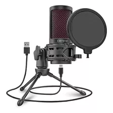 Cmteck Microfono Usb, Microfono Podcast Con Filtro Pop Y Bot