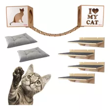 Play Kit Nichos Gatos Prateleira Ponte E Almofada Cj 9pcs