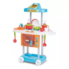 Cozinha Infantil Completa Meninos E Meninas Riva Mr. Chef Cor Azul/laranja