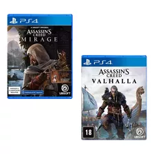 Assassin's Creed Valhalla + A C Mirage Lançamento Ps4 Fisico