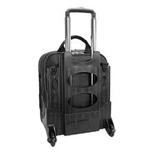 Wheeled Laptop Travel Case Leather 156 In Black