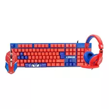 Kit Gamer Marvel Spiderman 3 En 1 Teclado Mouse Audífonos