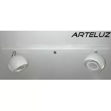 Barra Riel 60 Cm Blanca + 2 Spots Bocha C/lamp. Led