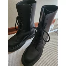 Botas Altas Hombre Zara Cuero Negro Número 42 Nuevas.