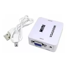 Mini Adaptador Conversor Vga- 2hdmi Entrada Vga P/saida Hdmi