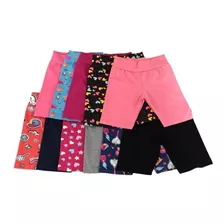 Kit 3 Short Infantil 1 Ao 14 Anos Bermuda Meninas Sortidos 