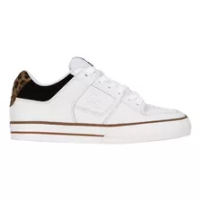 Zapatillas Dc Shoes Modelo Pure Blanco Leopardo Mujer