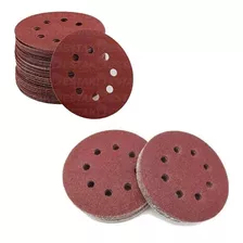 Disco De Lixa Velcro Vermelho 150mm Grão 120 Starfer 50