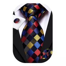 Hi-tie Conjunto De Gemelos Clsicos Con Corbata A Cuadros Par