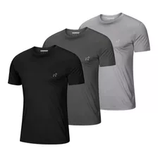 Kit 3 Camisetas Parvori Roupa Academia Masculina Dry Fit 