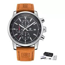 Reloj Benyar Hombre 5102 Malla Cuero