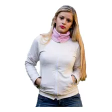 Campera Manawee Mujer Con Bolsillos Y Cuello Alto Botones