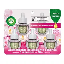 Repuestos Air Wick Magnolia & Cherry Blossom 100ml Pack X5