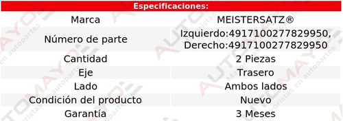 2 Bases Amortig Tras Metz Passat V6 2.8l Volkswagen 02-05 Foto 2