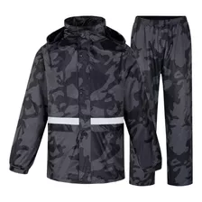 Impermeable Para Motociclista Fino De Alta Calidad Camuflado