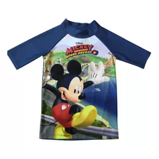 Remera De Playa Con Preteccion Uv Mickey Mouse Talle 8