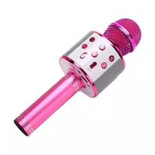 Microfone S/fio Bluetooth Karaokê Speaker Usb Led Cores