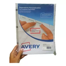 Separadores Personalizables Avery A4 Blanco L7410-10m