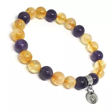 Pulsera Luz Interior Amatista Citrino