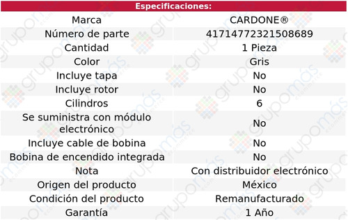 1 Distribuidor Jaguar Xj6 L6 4.0l 90 Al 94 Cardone Reman Foto 5