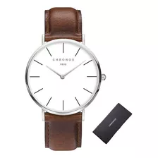 Reloj De Cuarzo Chronos Leather Casual A La Moda