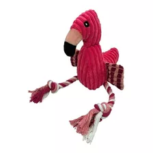 Bichinho Mordedor Pet Pelúcia Flamingo Com Som Premium Big