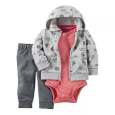 Conjunto Bebé Beba Campera Con Capucha Carters Original