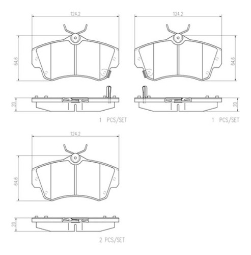 Pastillas Freno Dodge Neon 2000-2005 Delantero Foto 2