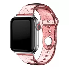 Correa Para Apple Watch Silicona Todas Las Series Gliter.