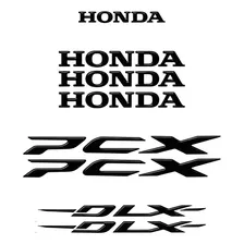 Kit Adesivo Carenagem Honda Pcx 150 Dlx Dourado Cromado
