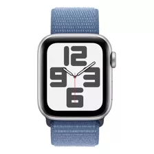 Apple Watch Se Gps (2da Gen) Caixa Prateada De Alumínio 44 Mm Pulseira Loop Esportiva Azul-inverno