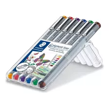 Staedtler Pigment Liner Estucho X6 Colores 