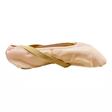 Zapatillas Media Punta Lona Ballet Niña Rosa