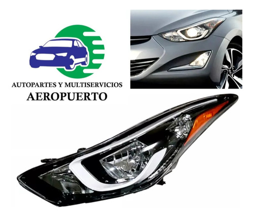 2014-2015-2016 Hyundai Elantra Faro Foco Unidad Calidad Lh!! Foto 3