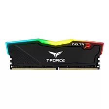 Memoria Ram T-force Delta Rgb Gamer Color Negro 16gb 1 Team Group Tf3d416g3200hc16f01