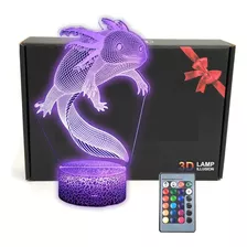 Oferta Mejor Axolotl 3d Ilusión Lámpara De Escritorio Decora