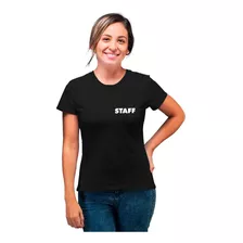 Camiseta Feminina Staff Equipe Apoio Estafe Baby Look Camisa