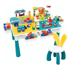 Juego Incluye Legos 186pc , Mesa , 1 Silla, 4 Cajas Laterale