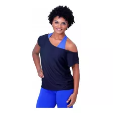 Blusinha Fitness Academia Plus Size Malhação Ombro A Ombro