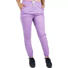 Pantalón Jogger Buzo Mujer Algodón Verano. Franja M A Xxl.26