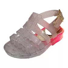 Sandalias Femininas Infantil Luz Led Luelua Salto Sandalia