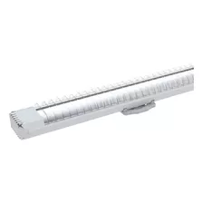 Luminária Taschibra Lumifácil Calha Com Aleta 2x T8 120cm Cor Branco 110v/220v