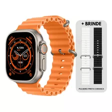 Smartwatch Ultra 9 Max Series 9 2023 C + 2 Pulseiras Cor Da Caixa Prateado Cor Da Pulseira Laranja