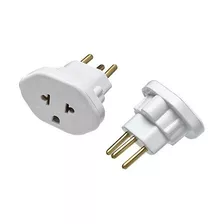 Adaptador De Tomada Universal 2p+t 10a Bivolt Branco