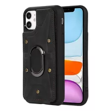 Funda Piel Para iPhone 11 / iPhone 11 Pro Ring Cartera