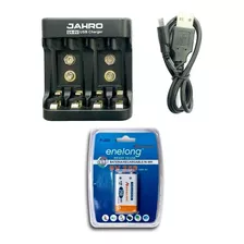 Cargador Pila Bateria 9v Usb + Bateria 9v Recargable 250mah