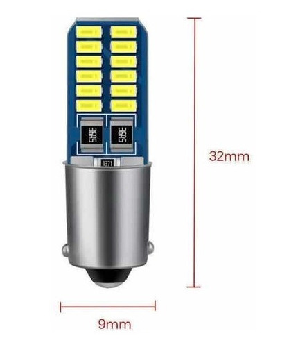 Set 2x Bulbos Base Ba9s 12v Focos 1889 1898 3497 5007 Led 6k Foto 6