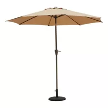 Parasol Central De 3 Mtrs Diámetro Color Beige + Base 12kg.